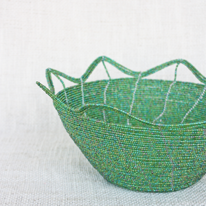 Large Glass Bead Basket