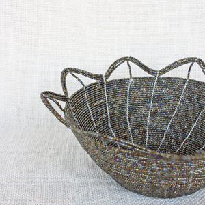 Large Glass Bead Basket