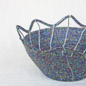 Large Glass Bead Basket