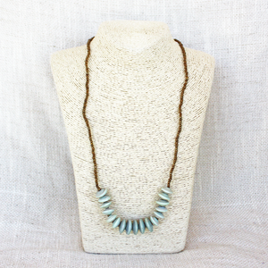 Flat Paper Bead Necklace
