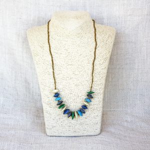 Flat Paper Bead Necklace