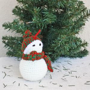 Large Crocheted Snowman