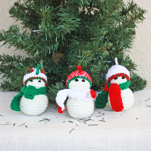 Small Crocheted Snowman