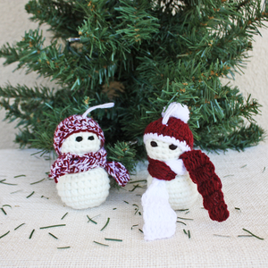 Small Crocheted Snowman