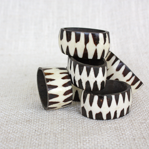 Two-Toned Bone Napkin Ring