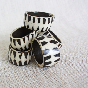 Two-Toned Bone Napkin Ring