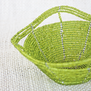 Small Glass Bead Basket