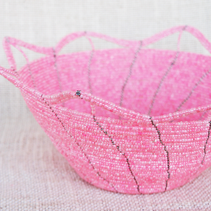 Large Glass Bead Basket