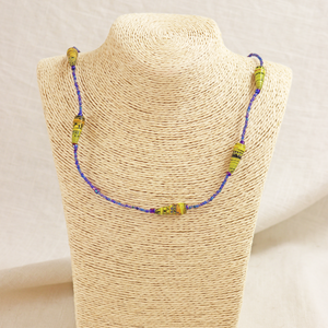 Paper Bead Cone Necklace