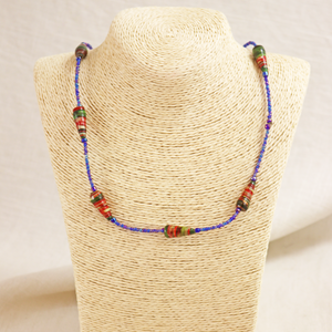 Paper Bead Cone Necklace