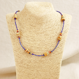 Paper Bead Cone Necklace