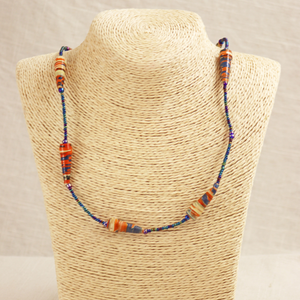 Paper Bead Cone Necklace