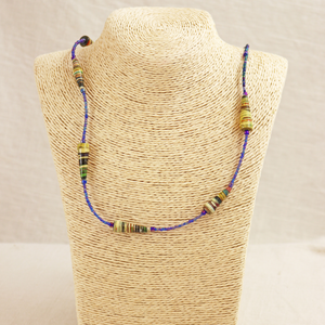 Paper Bead Cone Necklace