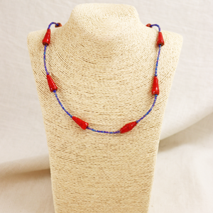 Paper Bead Cone Necklace