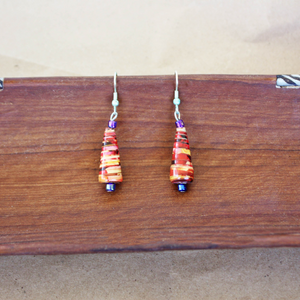 Paper Bead Cone Earrings