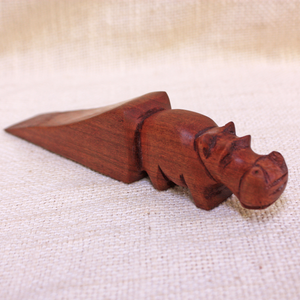 Carved Wooden Doorstop