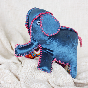 Velvet and Fabric Elephant