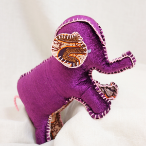 Velvet and Fabric Elephant
