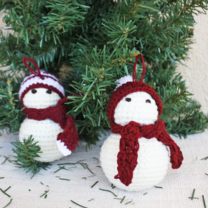 Medium Crocheted Snowman